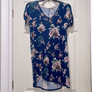 Blue floral dress